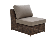 Glendon Centermodul i polyrattan med mørk All Weather Hynde.